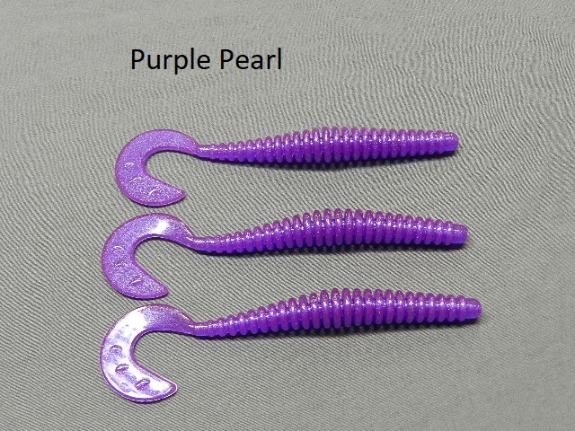 Bass Walleye Lure Ring Rib Worm rubber disc 50 ct PURPLE  4" RINGWORMS 